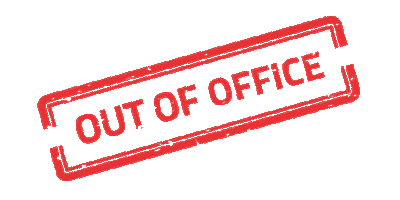 out of office work Sticker by JAMwerkt