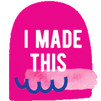 I Made Pink Sticker by Jam Creatives