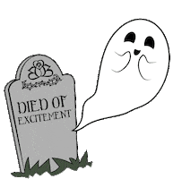 So Excited Halloween Sticker by Black Thorn