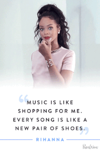 rihanna shoes GIF by PureWow