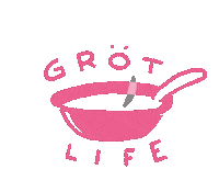 xstealx oatmeal grot frukost gröt life Sticker