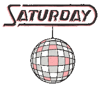 Disco Saturday Sticker by Halfsquare Designs
