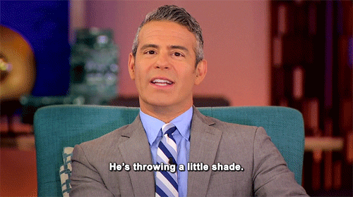 Andy Cohen Throwing Shade GIF