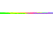 Sticker gif. Thin horizontal rectangle filled with a racing rainbow gradient.