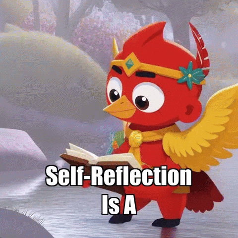 Self-Awareness Reflection GIF by The Cardinal Virtue