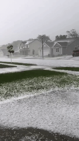 Golf Ball Sized-Hail Hammers Wisconsin