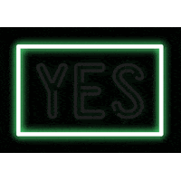 neon yes Sticker