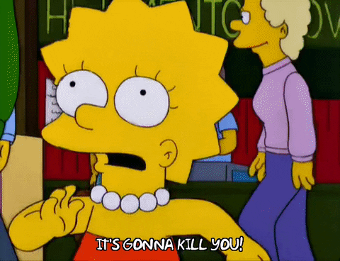 shouting lisa simpson GIF