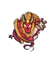 Red Dragon Art Sticker