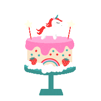 Happy Birthday Girl Sticker by Jessica Lau