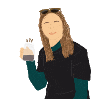 Coffee Drinking Sticker