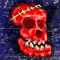 ExWhyZed_Degen glitch crypto nft skull GIF