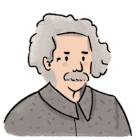 Excited Einstein Sticker by Artips