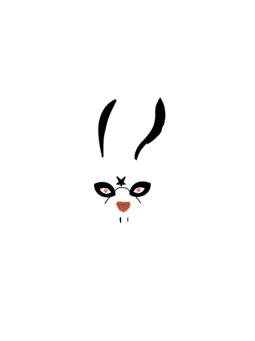 AStudioDesign halloween rabbit witchcraft satanic Sticker