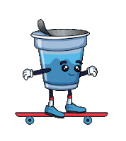 Water Skating Sticker by Água da Montanha