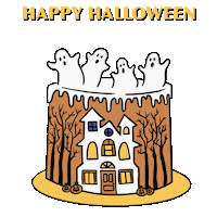 Haunted House Dog Sticker