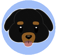 olavtheking dog puppy blinking hund Sticker
