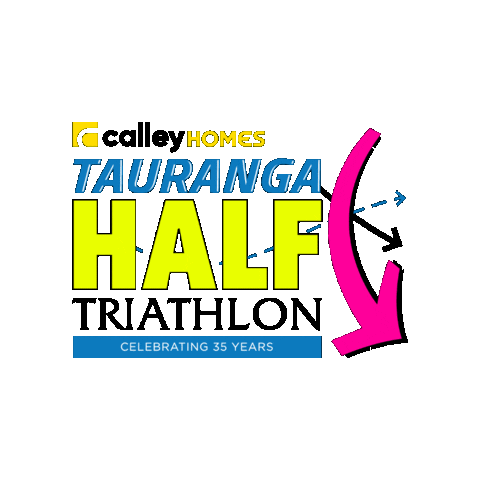 taurangahalf run bike swim 703 Sticker