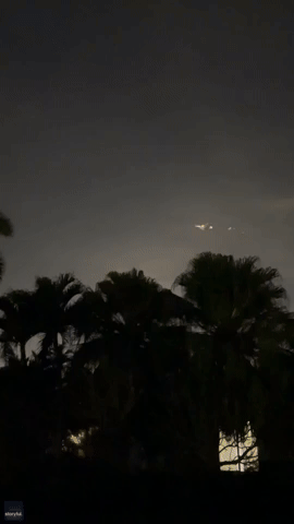 'Shooting Sparks' Erupt From Airplane Engine Over Miami