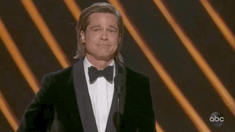 Brad Pitt Kiss GIF by The Academy Awards