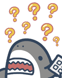 Shark What Sticker