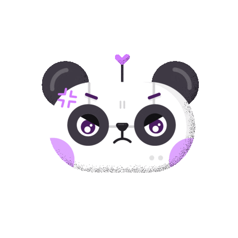 hellimotion kawaii angry bear panda Sticker