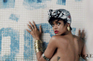rihanna photoshoot GIF
