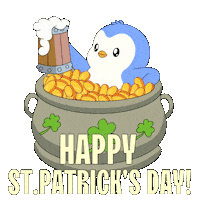 St Patricks Day Good Luck Sticker by Pudgy Penguins