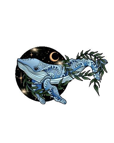 StudioMonday giphyupload humpback studiomonday galaxywhale Sticker