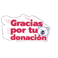 fcardioinfantil feliz gracias oso donacion Sticker