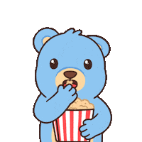 Teddy Bear Popcorn Sticker by BEARISH