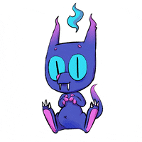 ValdeStudio cat evil devil demon GIF