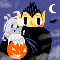 halloween illustration GIF