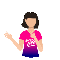 Race For Life Cheering Sticker by Cancer Research UK