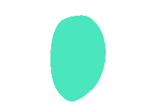 Blob Turquoise Sticker by YugoGlobal