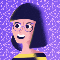thamojunto happy girl design motion GIF