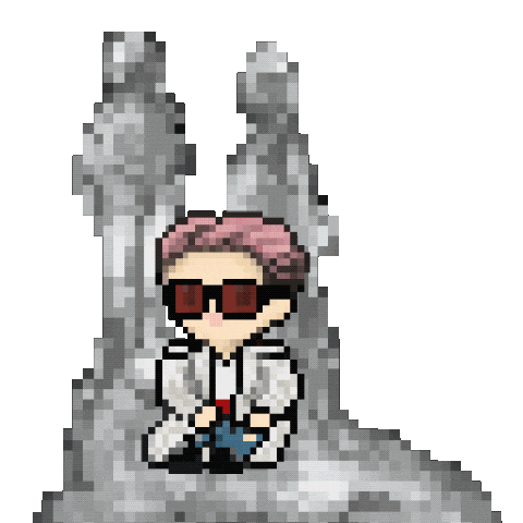 Pixel Slide Sticker