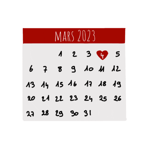 Calendar Calendrier Sticker
