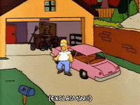 homer simpson car GIF