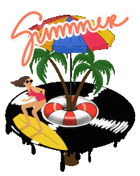 arttixo summer vacation ocean waves Sticker