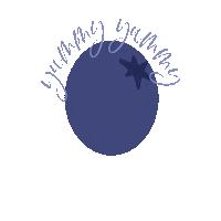 blueberrydigitalAU yummy yummy blueberrydigitalau blueberry digital bouncing blueberry Sticker
