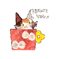 Cat Thanks Sticker