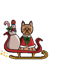 Dog Christmas Sticker by TEHZETA
