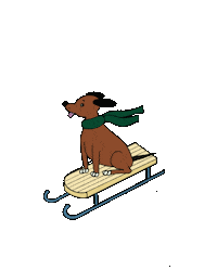 makaonfilm dog winter sleigh sledding Sticker