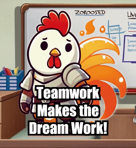 Teamwork Makes The Dream Work GIF by Zorooster