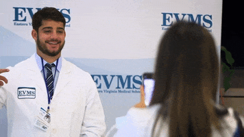 Pose Smile GIF by Eastern Virginia Medical School