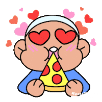 Pizza Eating Sticker by SwimOutlet