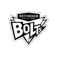 Roller Derby Bolts Sticker by Nottingham Roller Derby