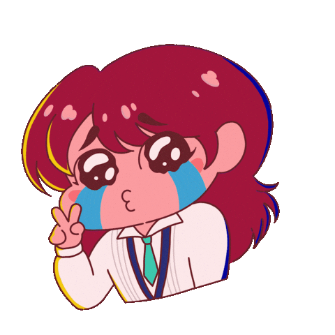 Crying Peace Sign Sticker by AUF CCS