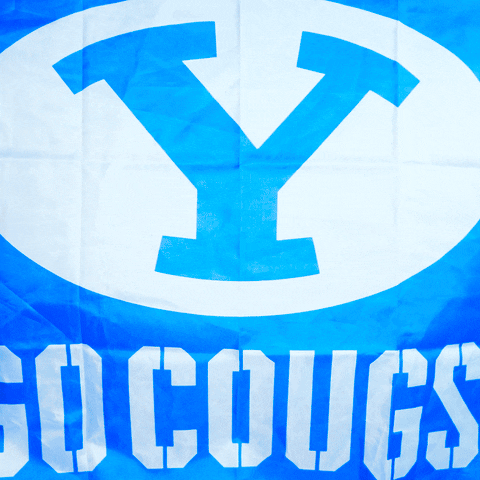 Celebration Flag GIF by BYU Cougars
